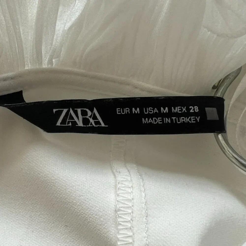 Zara Off the Shoulder White Mini Dress - Picture 4 of 4